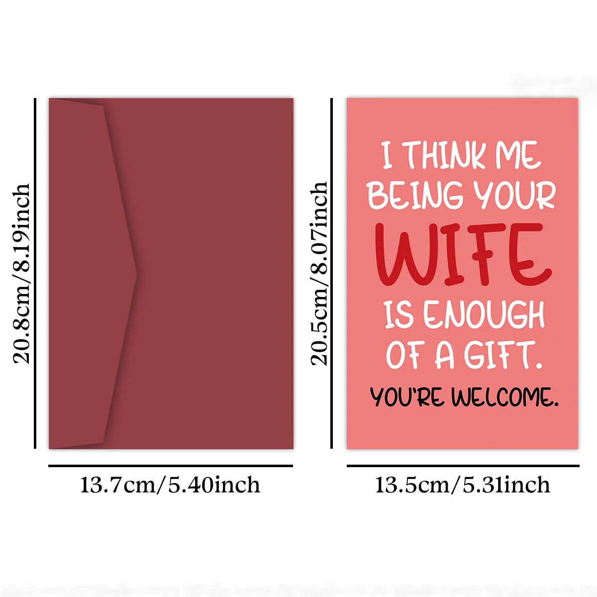 Husband Of Wife Birthday Card, Funny Husband Valentine's Day Greeting Card from Wife,Prank Funny Joke Birthday Gift Card for Men - view 2