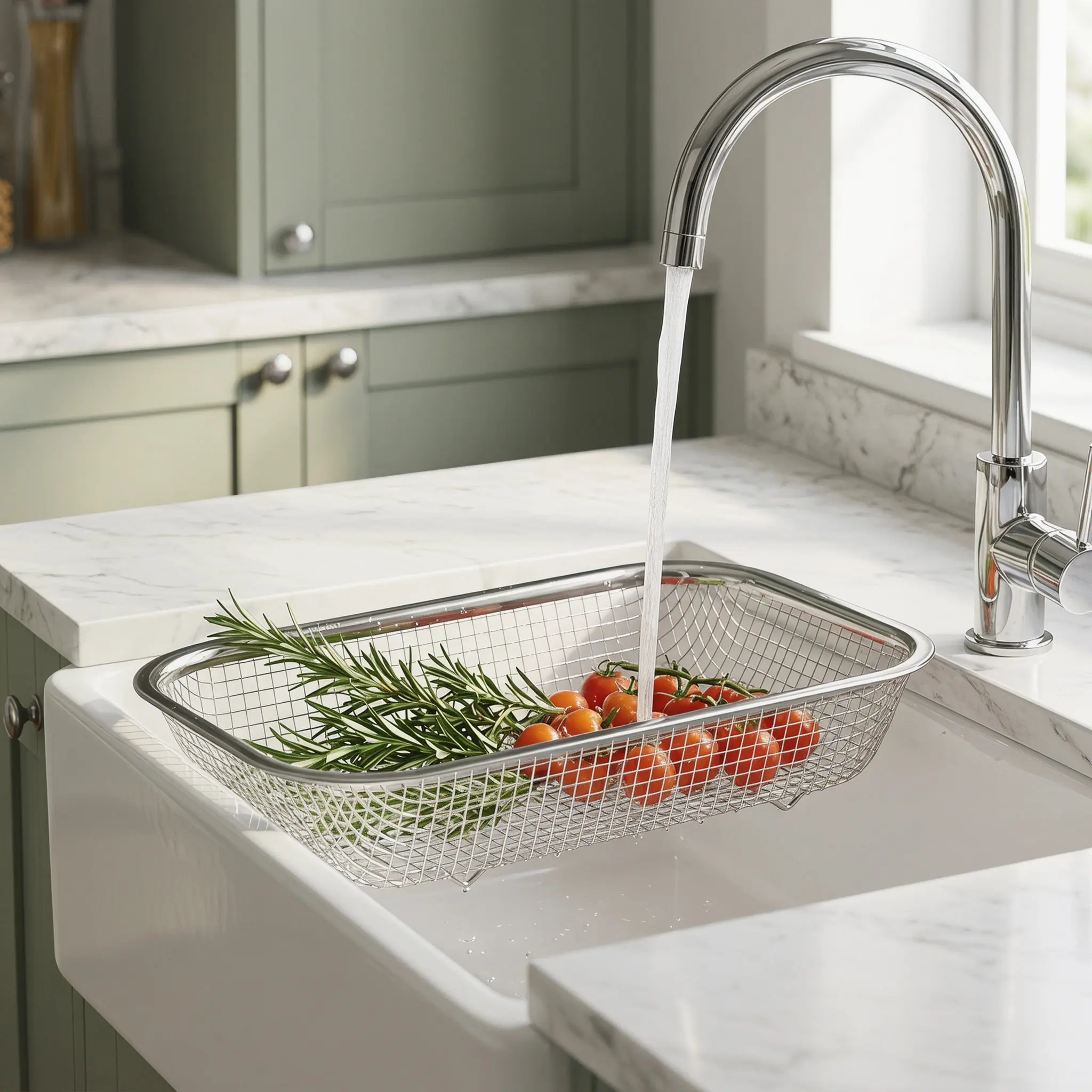 2 Pcs Drain Strainer Basket Vegetables Fruit Washing for Kitchen Multi-functional Drainage Drainable Stainless Steel