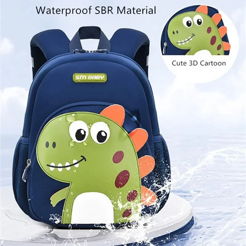 Kawaii anti-lost children school bags for boys girls cute 3d cartoon dinosaur baby school backpack small kindergarten backpack