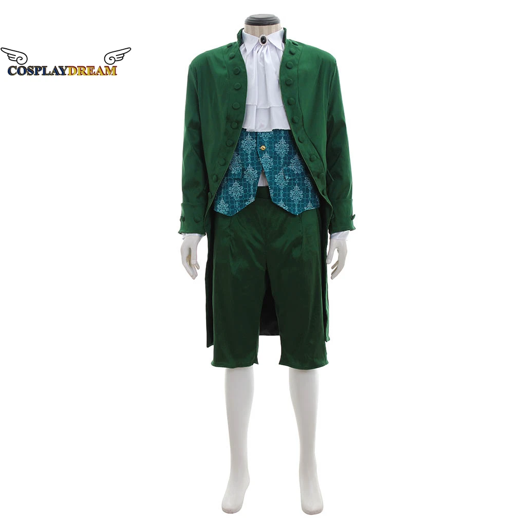 18th Century Rococo Victorian Renaissance Suit Medeival Noble Gentlemen Dark Green Suit Marie Antoinette Outfit Cosplay Costume