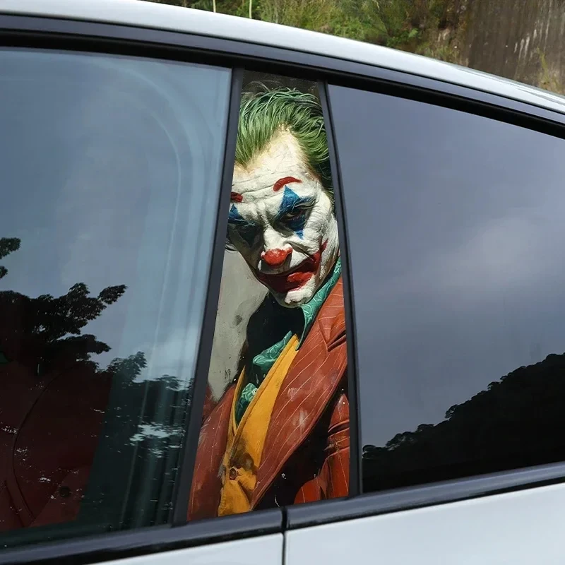 1pc/2pcs Car Graffiti Sticker Joker Funny So Serious Waterproof Vinyl Film Car B-pillar Scratch resistant Sunscreen Protection