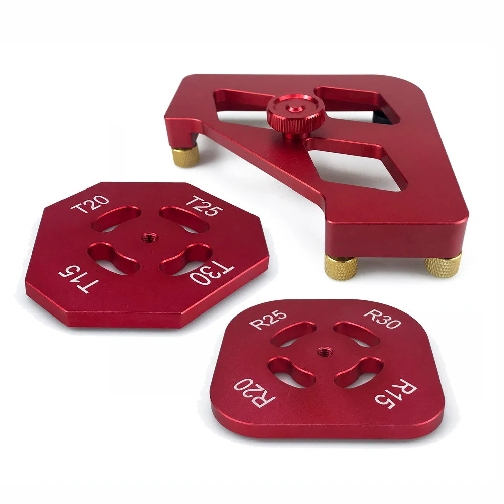 مجموعة أدوات شطب النجارة الجديدة مع قوالب، دليل زاوية دائري/قوس دقيق لآلة تشذيب التوجيه ونطاقات الحواف