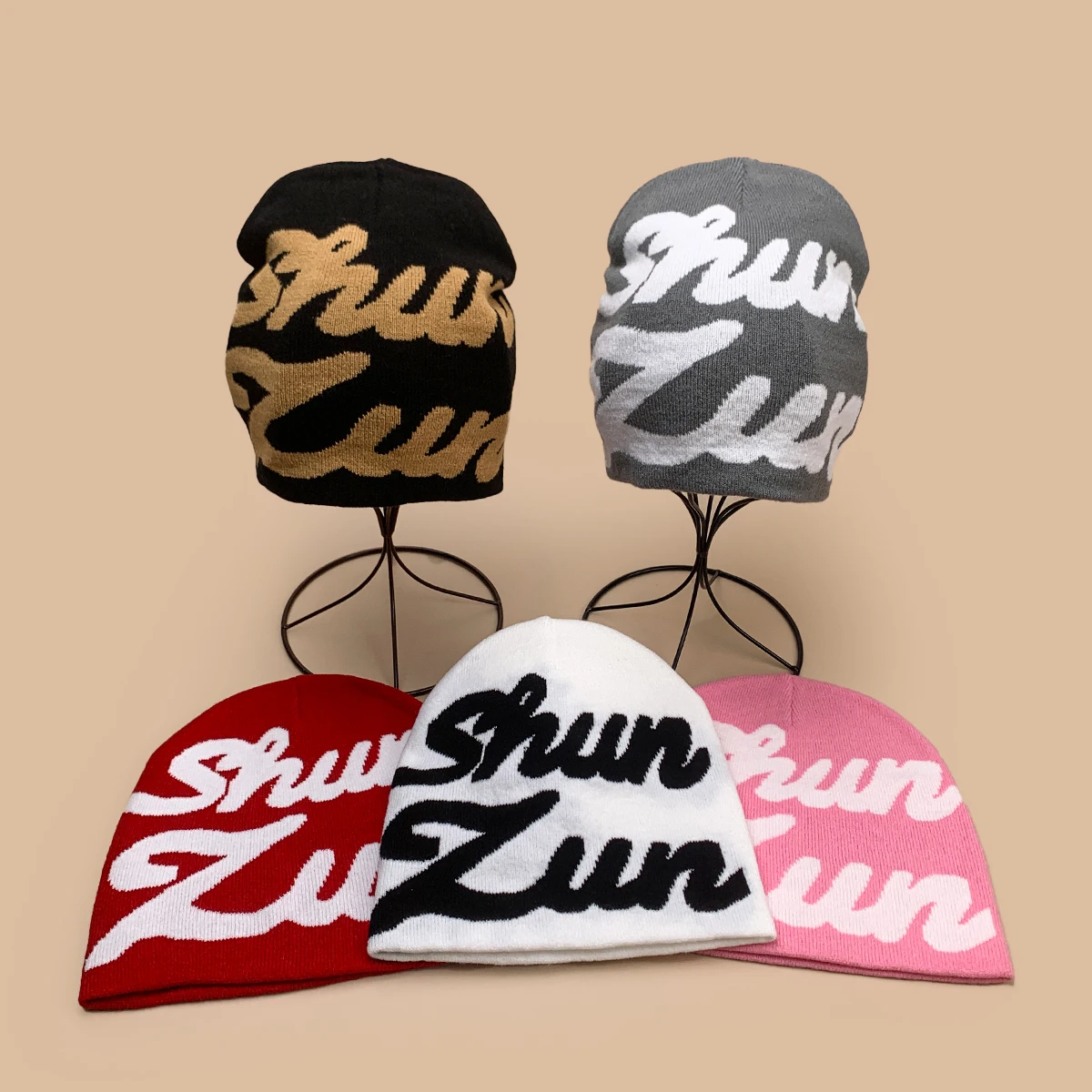 American Street Jacquard Letters Knitted Hats Casual New Men Women Warm Color Block Versatile Personal Fashion Retro Ins Beanies