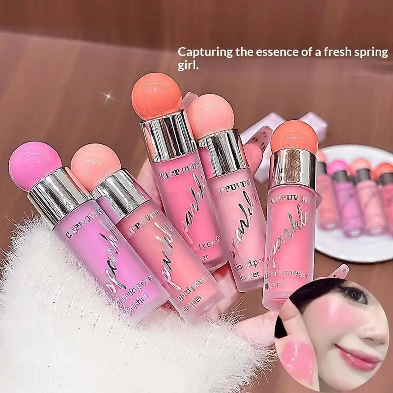 Cappuvini Gloss Clear Water-Like Blush Liquid Sweet Girl's Energetic Blush For Daily Whitening Naturally Breathable Lightweight view 5