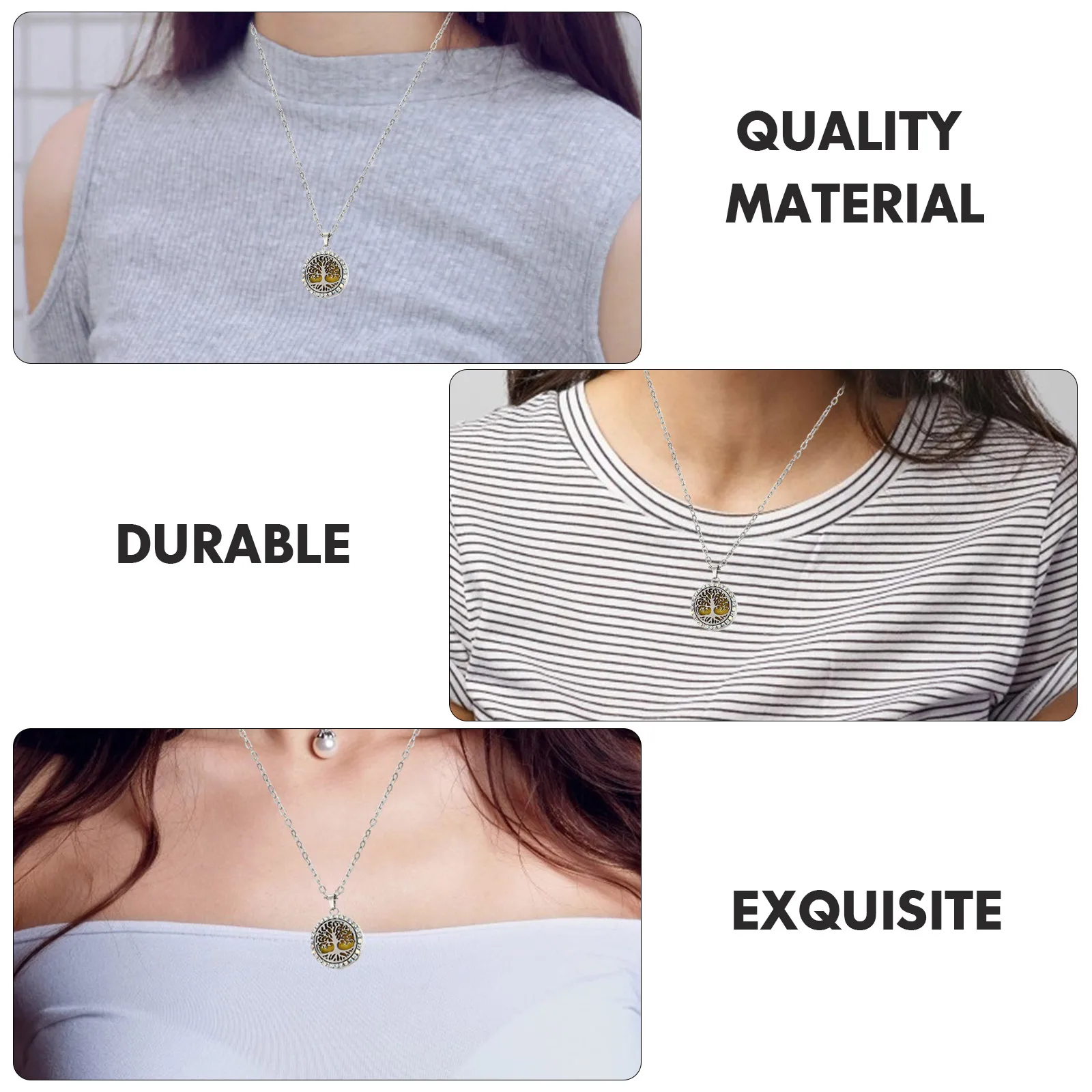 

Stainless Steel Aromatherapy Essential Oil Necklace Necklaces for Woman Women