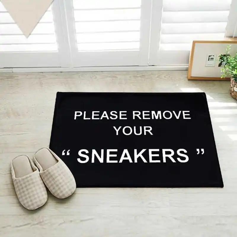 

Home Door Mat Rug Indoor Doormat Non Slip 40x60cm Flannel Fabric Printed Anti-Slip Floor Mats Bathroom Carpets Decoration