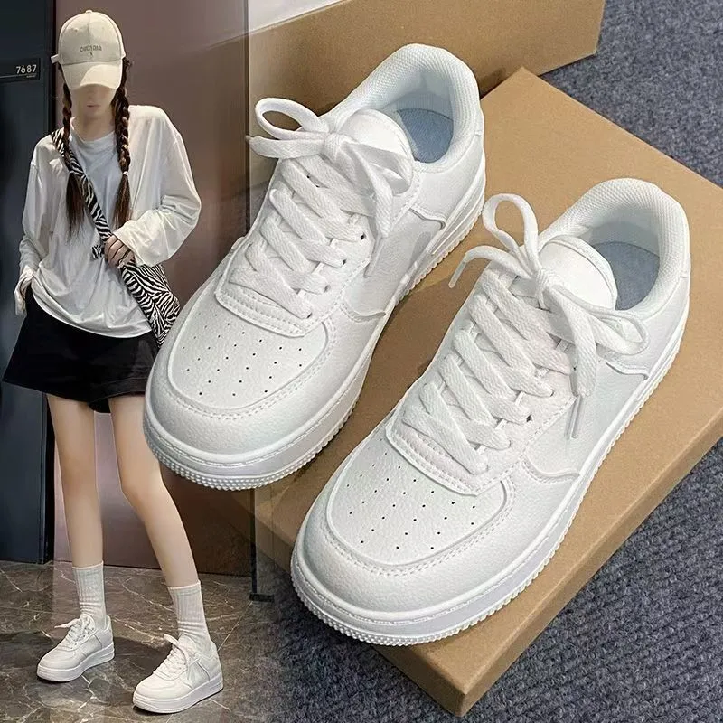 

Кроссовки на толстой подошве в стиле Star, весна 2026, новые универсальные спортивные кеды для женщин, кроссовки Air Force No.1 на резиновой подошве