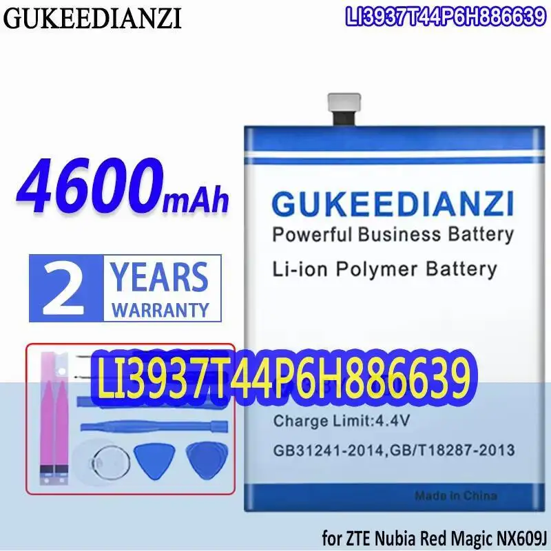 

Премиальная замена стабильной для Zte Nubia Red Magic Mars Devil NX609J LI3937T44P6H886639 4600 мАч аккумулятор мобильного телефона