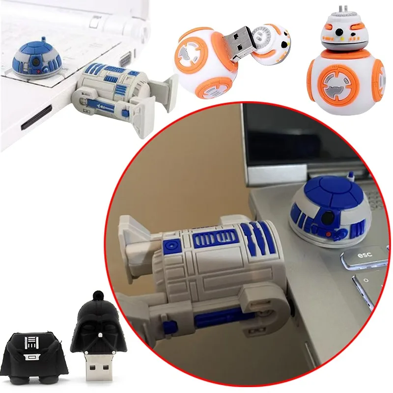 

Star Wars USB Flash Drive Anime Suitable for Computers 32GB 64GB 128GB Large Capacity Pen Drive Portable Keychain USB Drive