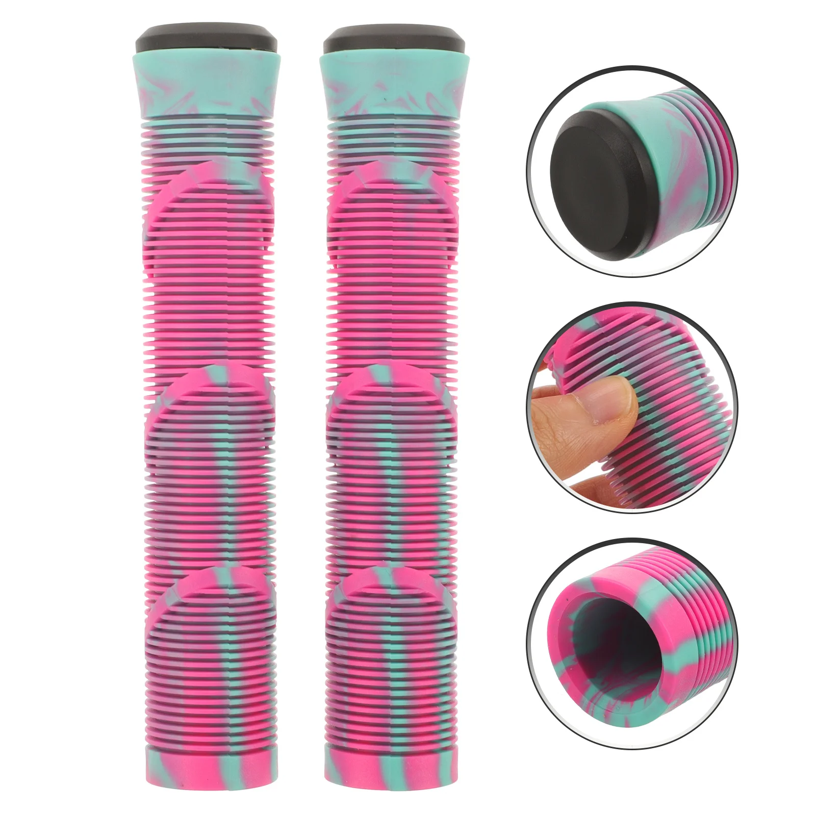 

1Pair Colorful Handlebar Grips Mountain Bike Cycling Grips Anti-Slip Sweat-Absorbing Vibration Dampening Bike Handle Covers
