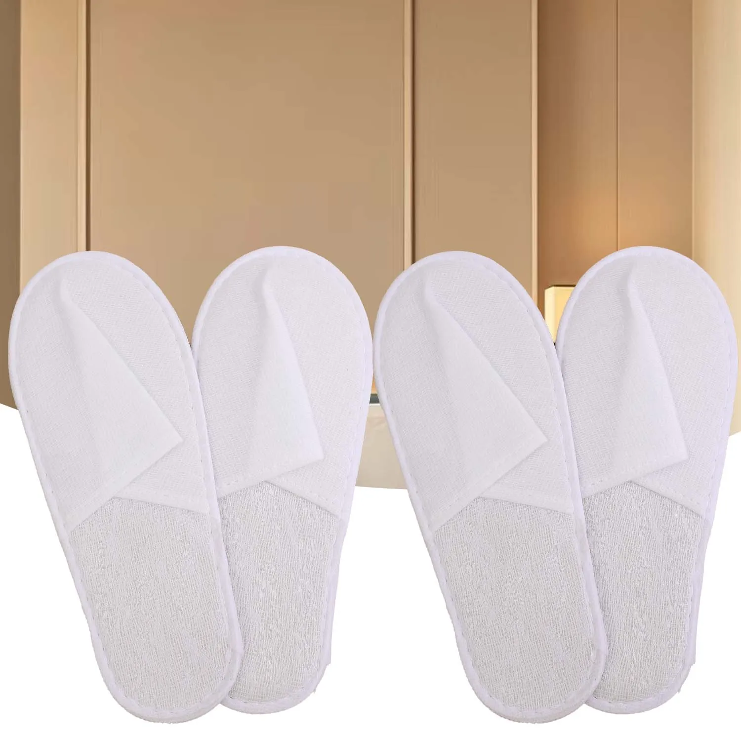 30pairs White Disposable Slippers for Home Guests Travel Hotels Thickened Anti Slip Indoor Disposable Slippers for Women Men view 3