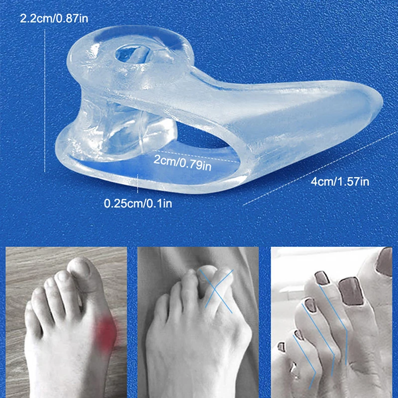 1 paio di correttore per pollice in Gel di Silicone Bunion Foot Toe Hallux valgo Protector separatore raddrizzatore per le dita strumento per la cura del piede