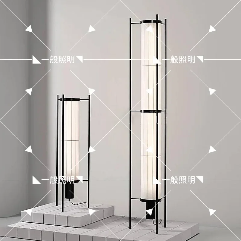 Linen fabric floor lamp Bedroom and guest room floor lights Living room decoration atmosphere lighting fixtures
