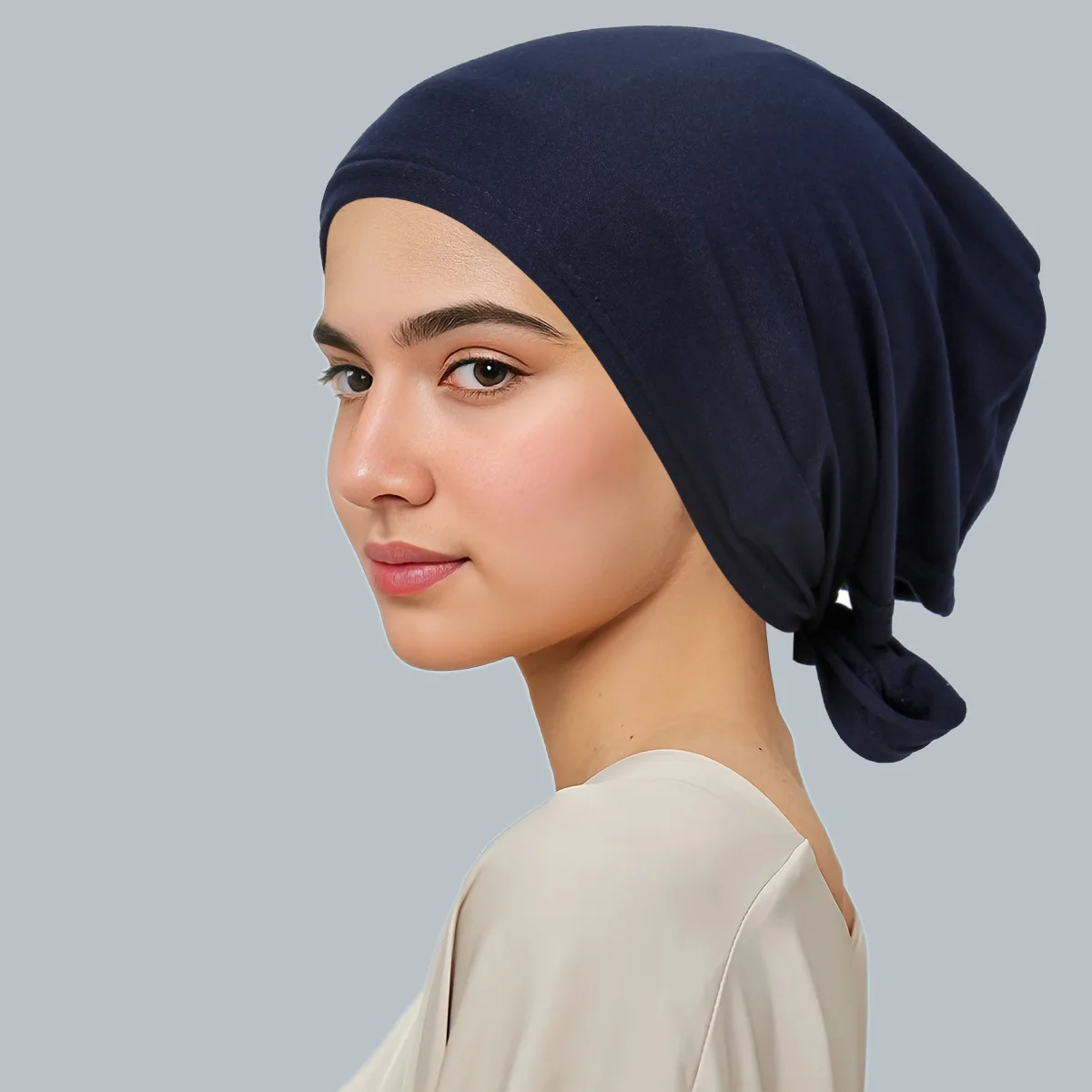 Bonnet turban africain élastique à tête ronde, casquettes hijab musulmanes multicolores, coiffe à la mode, sangle de cheveux portable et pliable