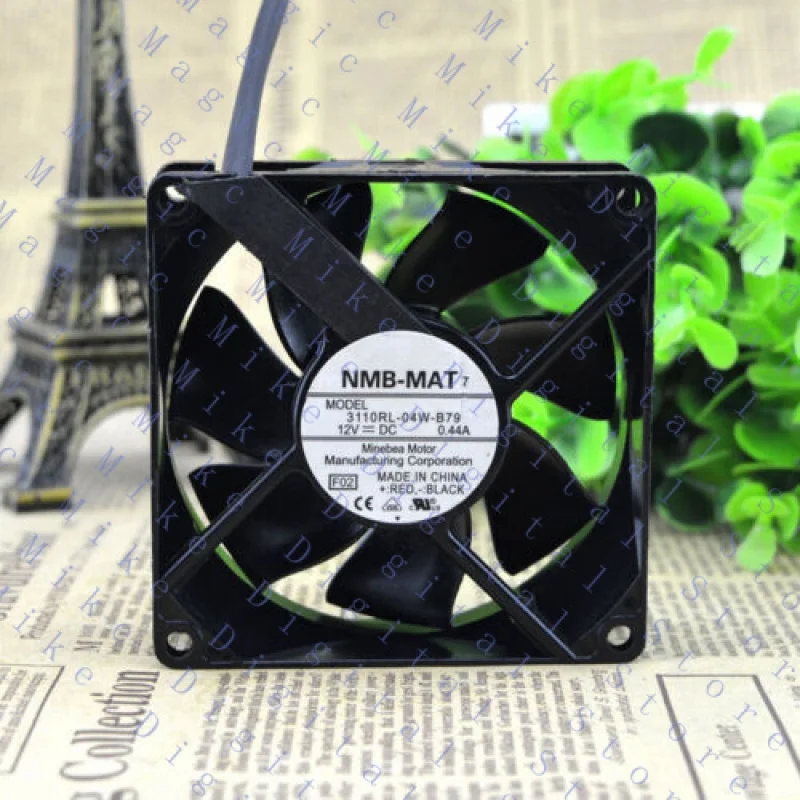 

UU ДЛЯ NMB-MAT 3110RL-04W-B79 DC 12 В 0,44 А 8 см 80x80x25 мм 3-проводной охлаждающий вентилятор