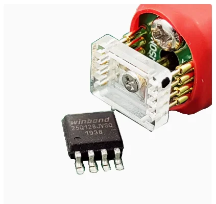 Sonda per test di masterizzazione Ago a molla 1.27 CHIP SOP WSON SOIC VSOP SPI FLASH 8P (lunghezza cavo 30 cm)