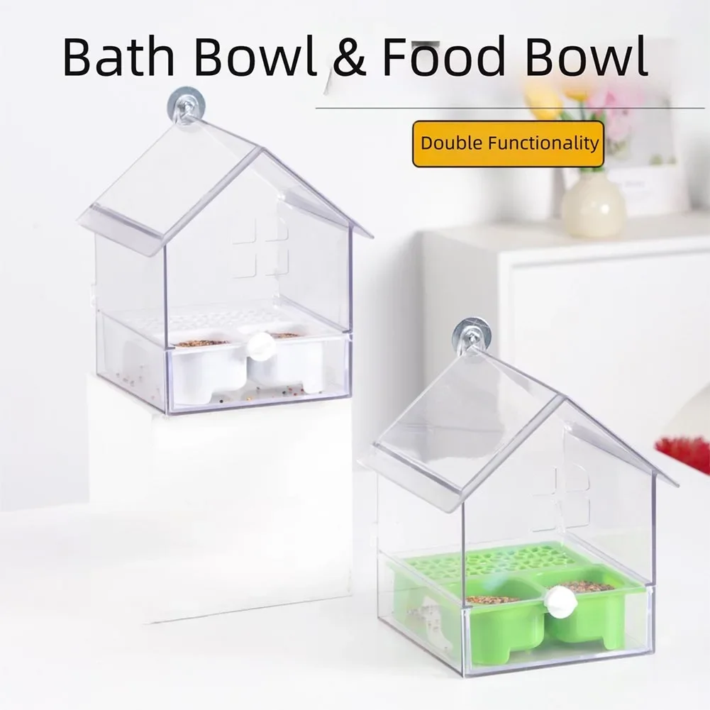 

Bird Feeder Cage Accessories Watering Bathing Bird Bath Bowl House Hanging Bath For Finches Lovebird Cockatiels Parrot Accessory