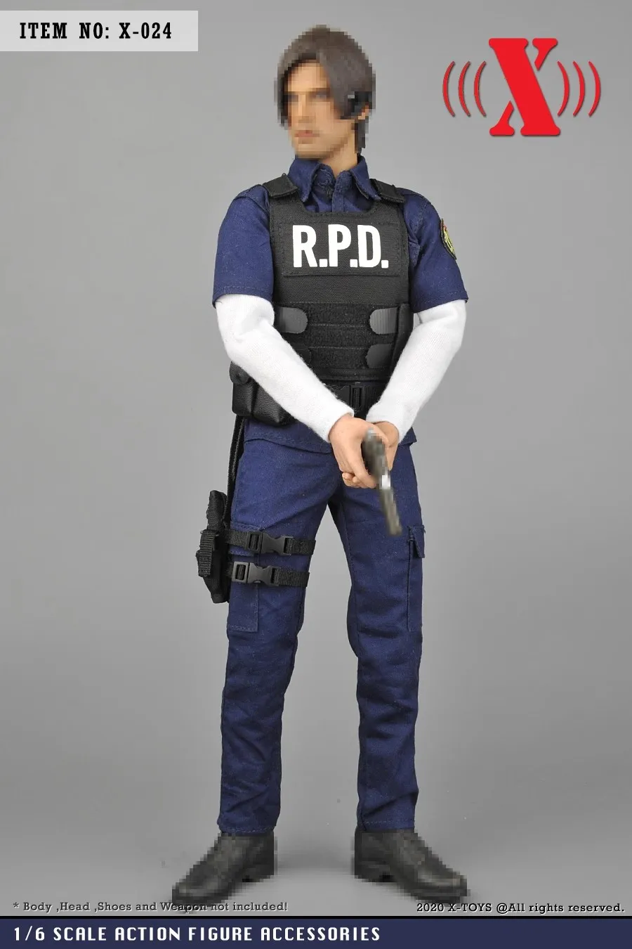 X-TOYS X-024 1/6 Scale Soldier Police Patrol Clothing Bulletproof Vest Model Accessories Fit 12'' Action Figure Body In Stock