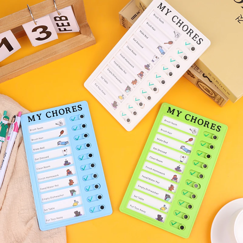 Children's Weekly Plan Self-discipline Artifact Primary School Students Clock-in Table Or 40Pcs Blank Card For Daily Learning