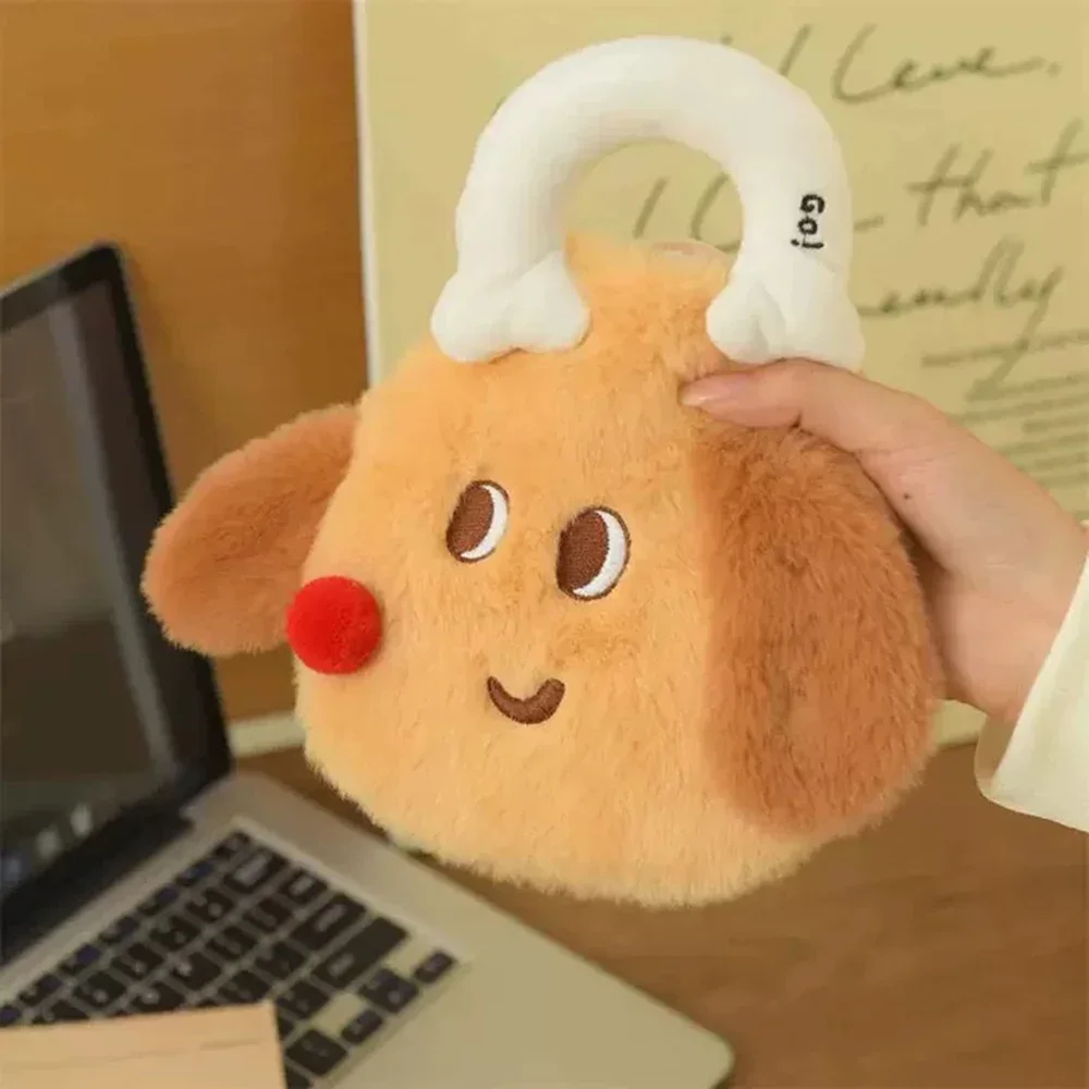 

Cute Cartoon Dog Plush Hot Water Bottle Water-Filled Thickened Portable Warm Belly Bag for Students Dormitory Girls