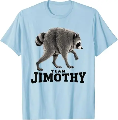 Team JIMOTHY Viral Raccoon Shirt Lustiges Waschbär-Meme-T-Shirt Y2k Streetwear Baumwoll-Grafikbekleidung für Damen und Herren Neuheits-T-Shirt – Detail 16