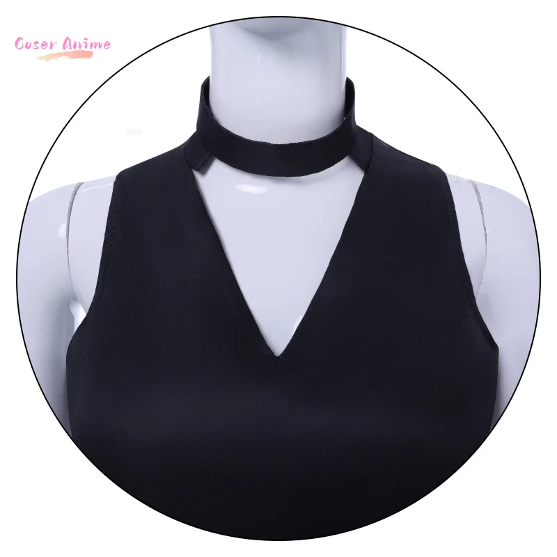 Coser أنيمي جديد اللباس الداخلي والجورب البولي يوريثين تأثيري حلي سوداء موحدة أقراط حفلة الهالوين النساء الفتيات كرنفال