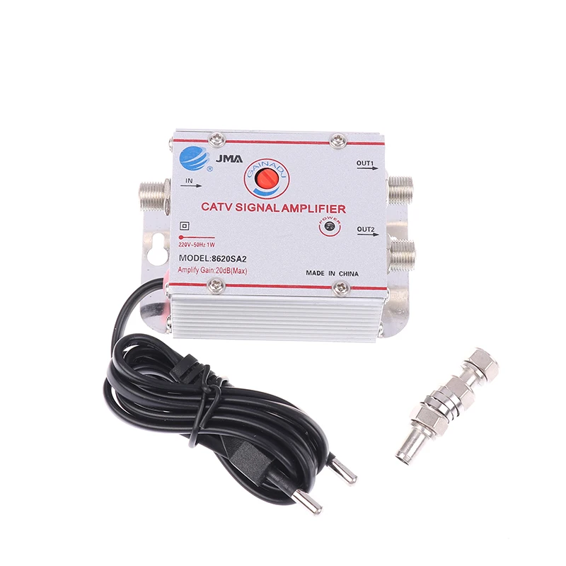 

8620SA2 1-input 2-output Terrestrial Cable Digital TV Analog Signal Booster Amplifier