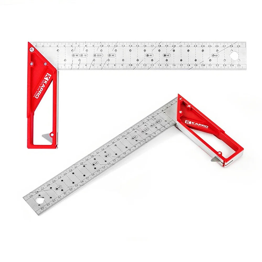 Kapro 25/30/40cm Stainless Steel Joiner Swanson Metal Square Angle Marking Right Ruler Try Carpenter Square For Woodworker