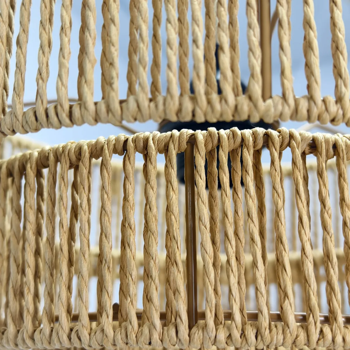 JOYINLED ورقة حبل بوهو المكونات في قلادة ضوء المنسوجة يدويا مصباح السقف ، غرفة المعيشة غرفة نوم المطبخ عكس الضوء E27 مصباح معلق