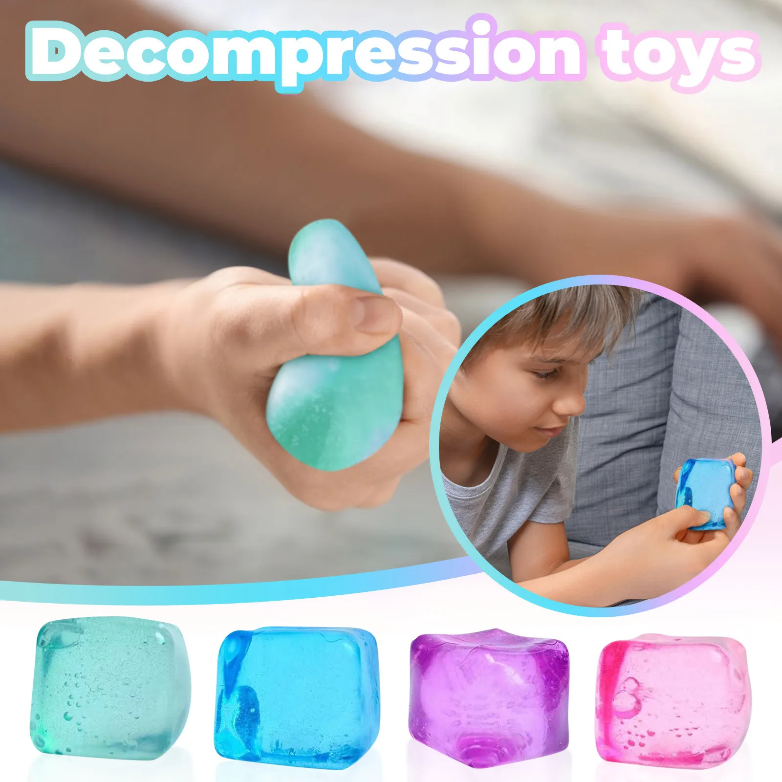 4pcs Anxiety And Stress Relief Sensory Toys High-density Gel Filler Classroom Toys Children Sedative Toys 120ml