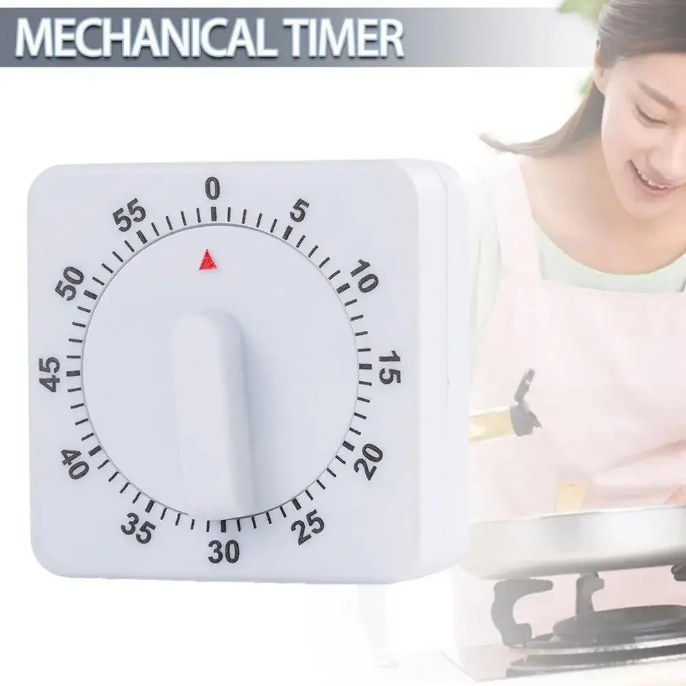 Multifunctional Mechanical Reminder Timer Kitchen Countdown with Alarm Reminder Timer Cooking Teaching Homework Office