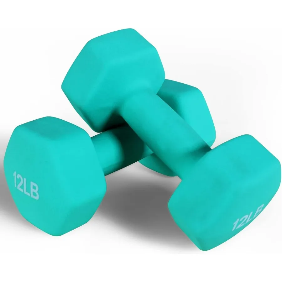 

Fitvids Неопреновые гантели, гири для рук, противоскользящие, антиtiroll, шестигранная форма, красочная пара или набор с подставкой