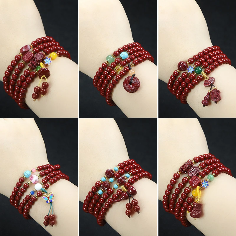 Women's with Peace Pendant, Multi-loop , New Pixiu Purple Gold Sand Bracelet