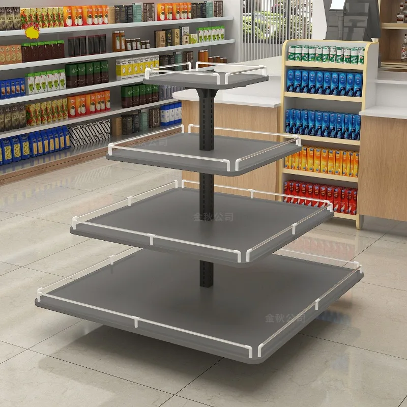Golden Autumn Fence Supermarket Multi-layer Round Display Stand Maternal and Infant Store Shoe Store Zhongdao Cabinet Convenienc