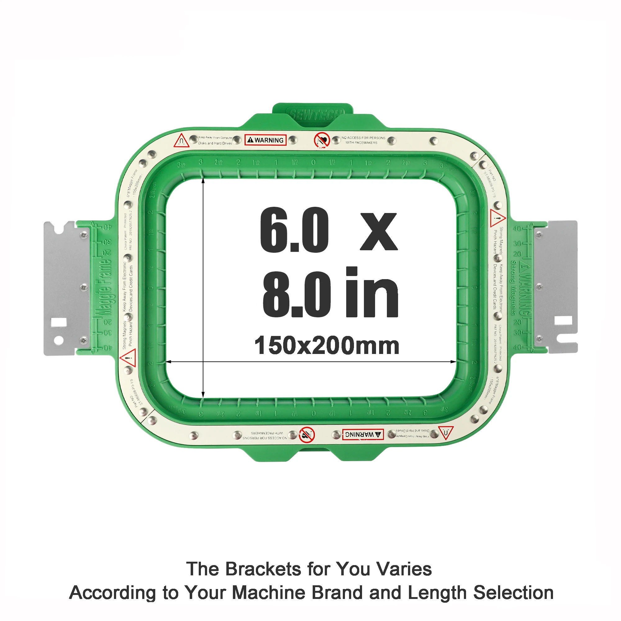 Happy Industrial Machine Hot Sale 9.5 Inch Mighty Hoop Magnetic Embroidery Frame for Happy HCD Series Embroidery Machine