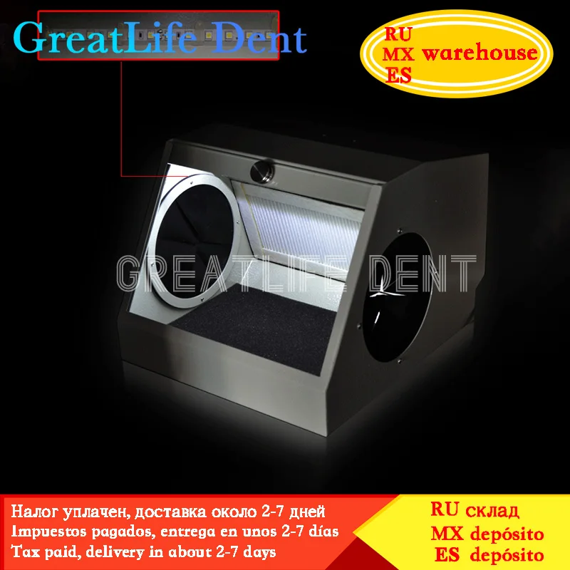 GreatLife Dent Lab Dental Equipment Clinic Dust Collector Vacuum Extractor Dental Lab Dust Trimming Box Dust Proof Box with LED