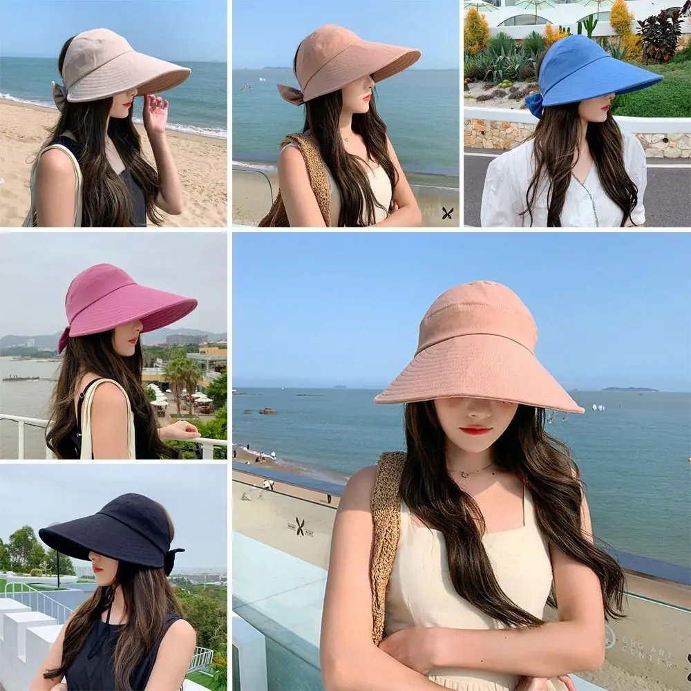 

Cover Face Women Large Eaves Cap Sun Protection Hat Fisherman Hat Sunshade Empty Top Hat