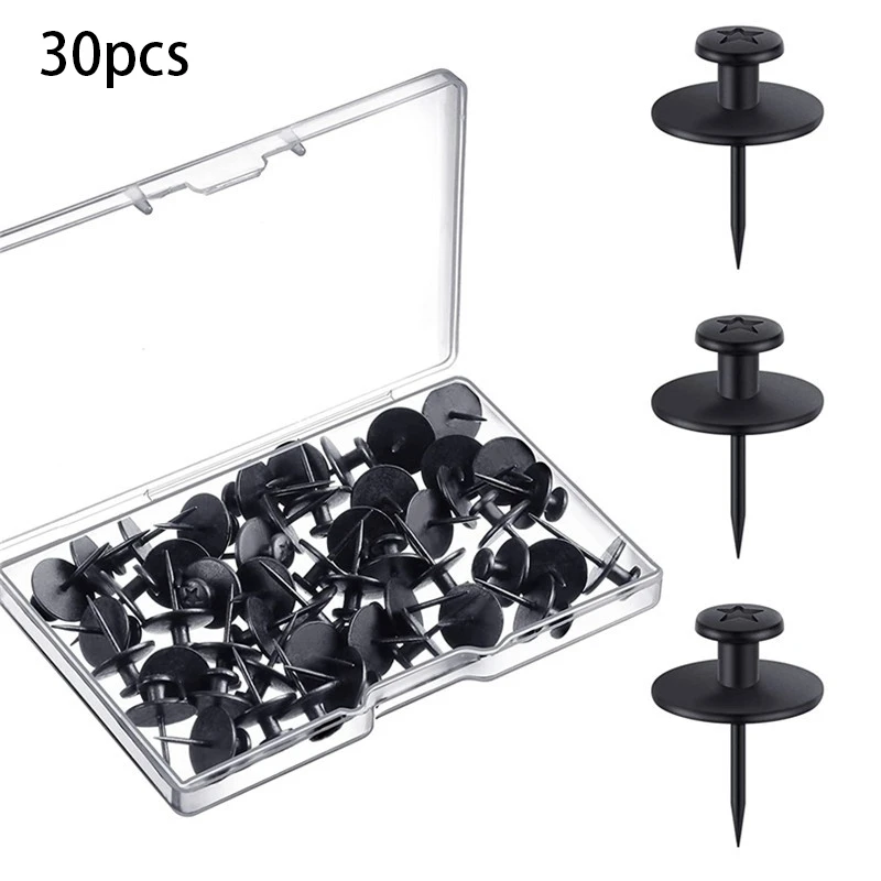 30 Pieces Small Head Thumb Tacks Wall Hanging Picture Photo Hanging Hook Pins Double Headed Nails