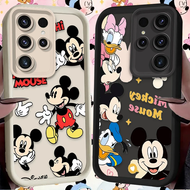 حافظة ديزني ميكي ميني لهاتف سامسونج جالاكسي S24 S25 S23 Ultra S22 S21 Plus FE A36 A56 A26 A16 A06 A15 A25 A35 A55 5G غطاء خلفي