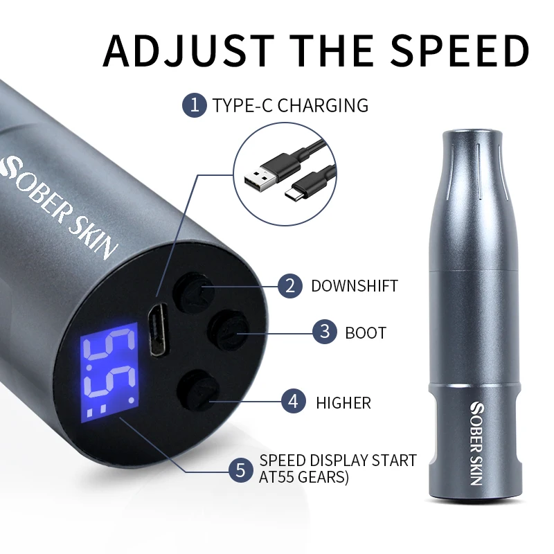 Permanent Makeup Machine for Skin Camouflage Professional Wireless Tattoo Machines for Skin Scar Stretch Marks Tattoo Supplies