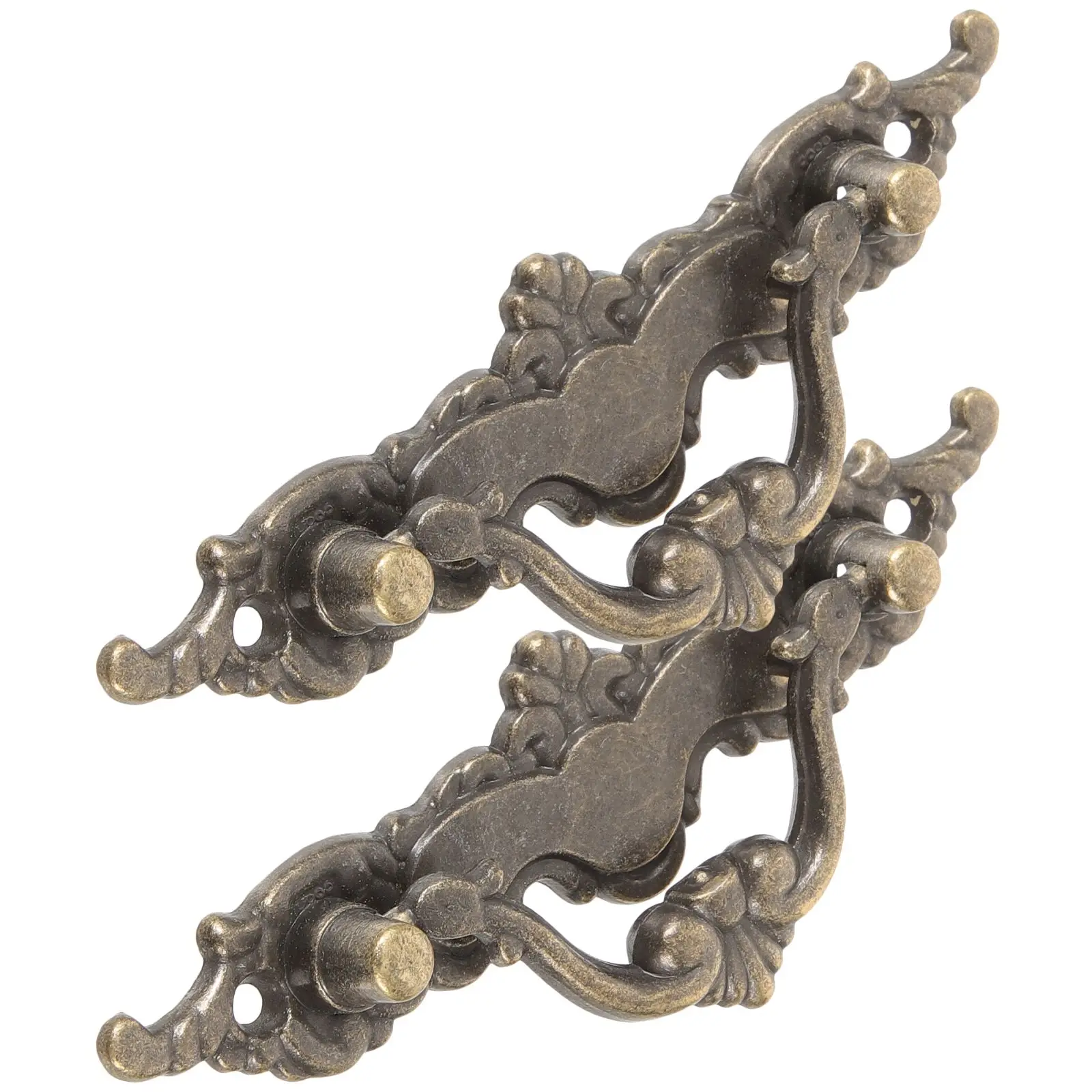 

2pcs Cabinet Door Handles Vintage Zinc Alloy Pulls for Kitchen Dresser Drawer Wardrobe Closet Hardware Furniture Knobs