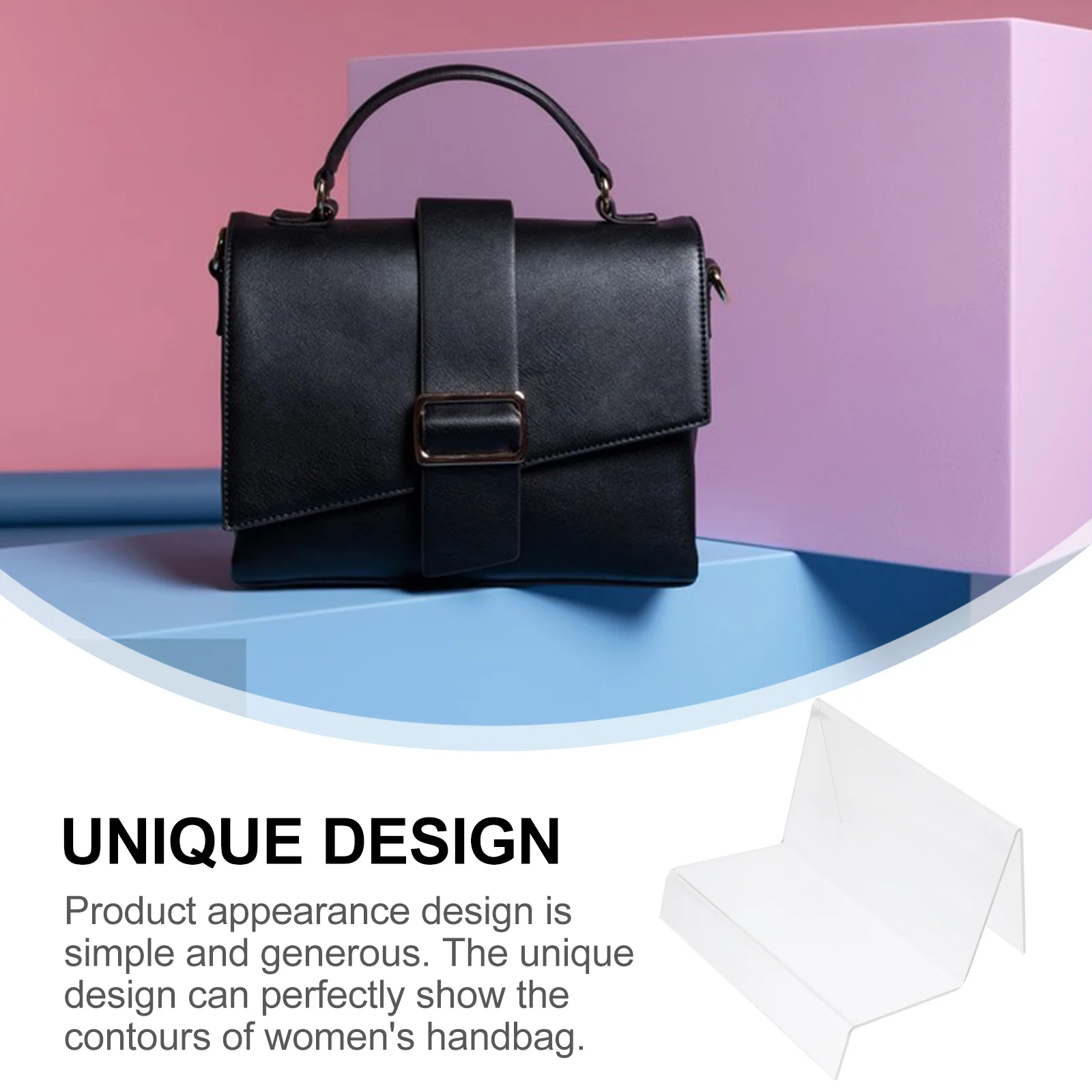 

1Pcs Handbag Display Stand Clear Acrylic Retail Shop Briefcase Rack Durable Handbag Storage Holder Acrylic Freestanding Shelf