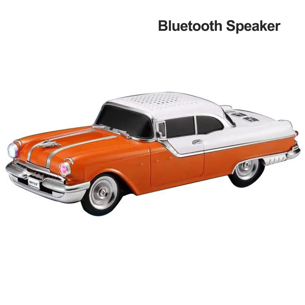 Classic Speaker Pontiac Car Shaped Wireless Bluetooth Sound Box TF USB FM AUX Handsfree TWS LED Light Function Portable Boombox