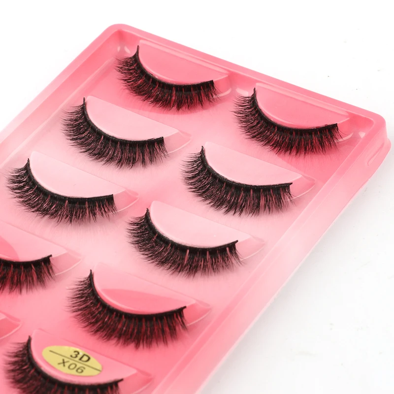 New 5 Pairs natural false eyelashes thick makeup real 3d mink lashes soft eyelash extension fake eye lashes short mink eyelashes