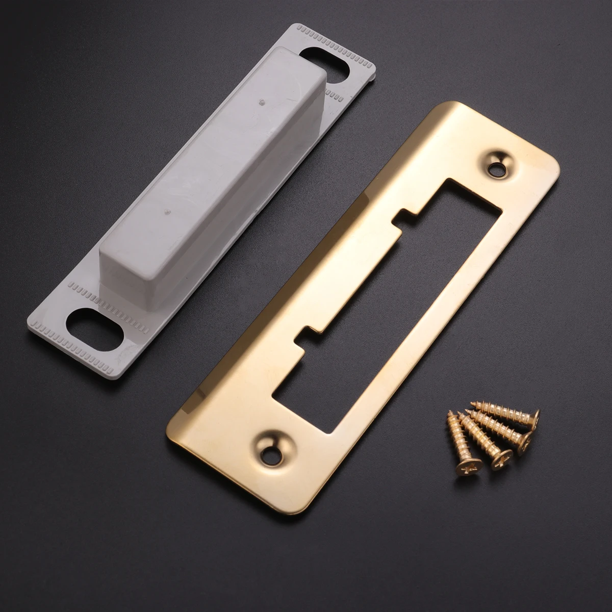 لوحة قفل من الفولاذ المقاوم للصدأ سهلة التركيب بدون إزميل طقم إصلاح إطار الباب خفيف الوزن ومتين لأجهزة باب المنزل #3
