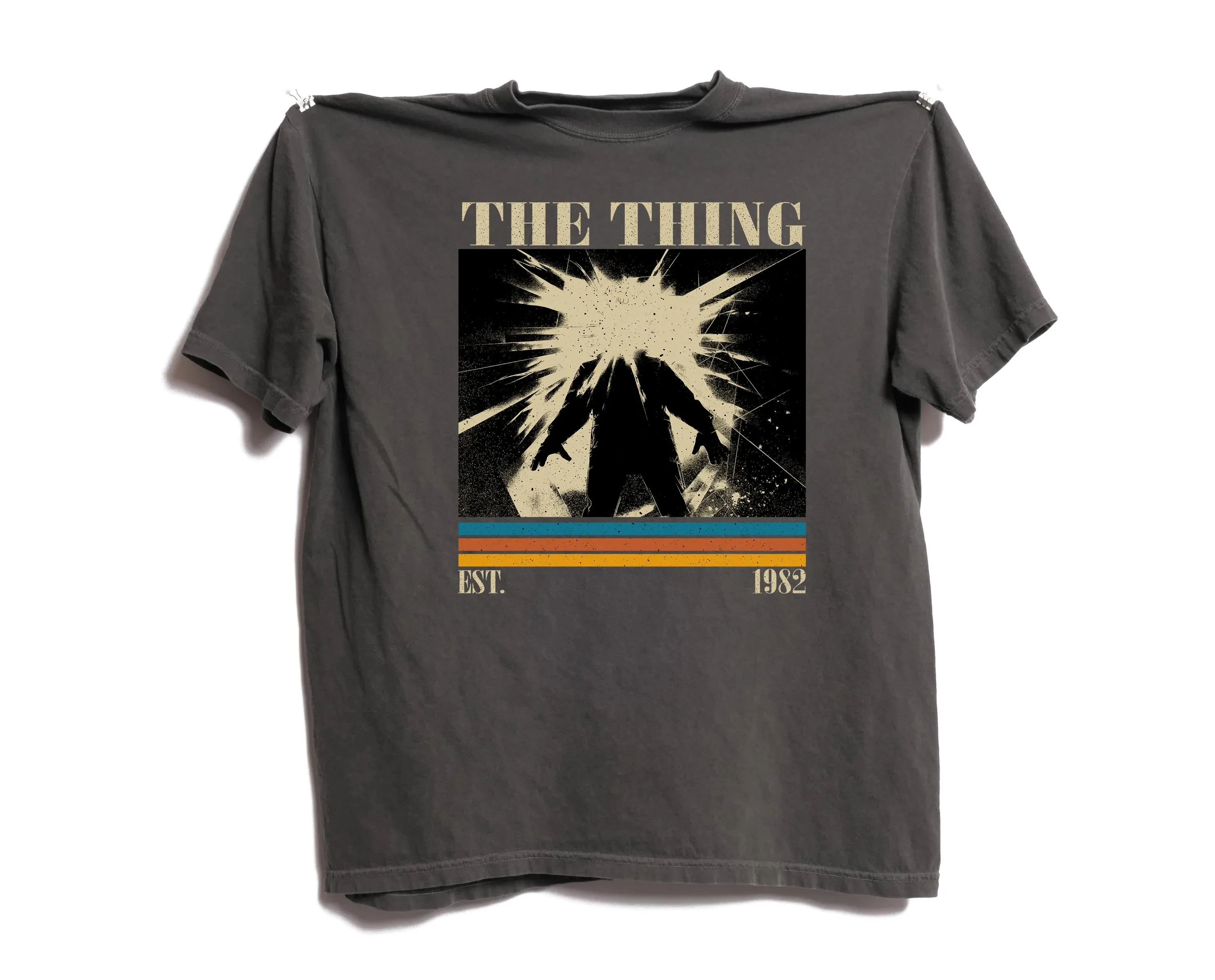 2026 Summer Women's Vintage The Thing Movie T-Shirt Unisex Cotton and Breathable Short Sleeve Oversized Loose Casual