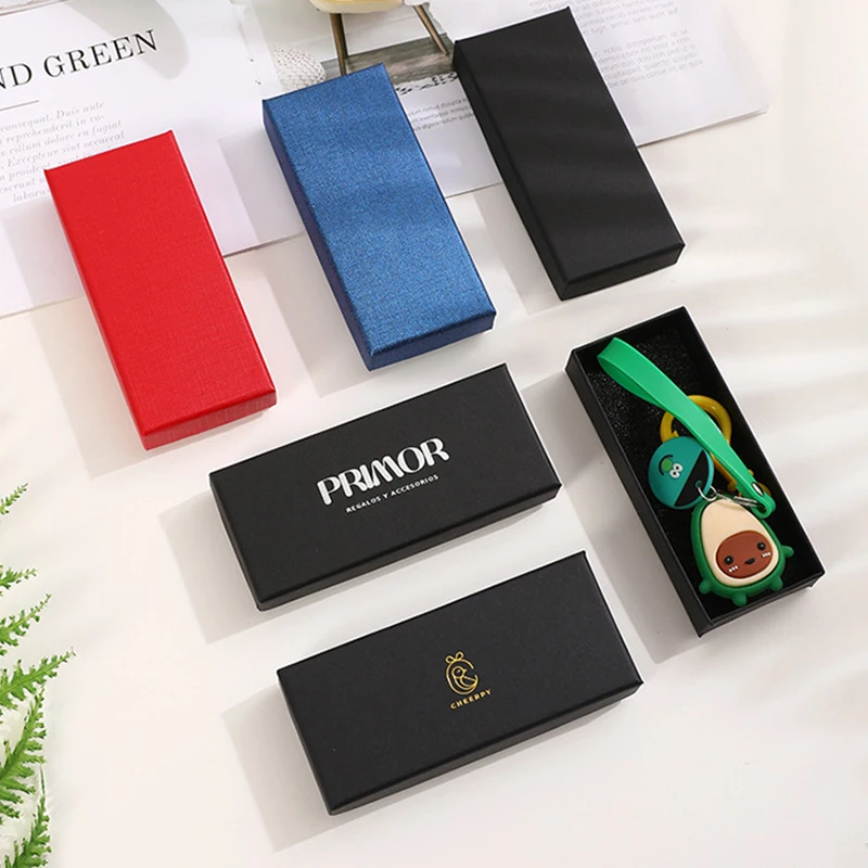 Rectangle Jewelry Keychain Gift Packaging Box Hairpin Necklace Gift Box For Jewelry Packaging Organizer Wedding Party