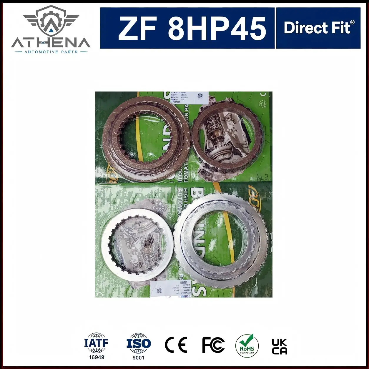 8HP45 ZF8HP45 Transmission Clutch Friction Steel Plate Kit Fix Slip Burn Harsh Shift Fit BMW 8AT Gearbox