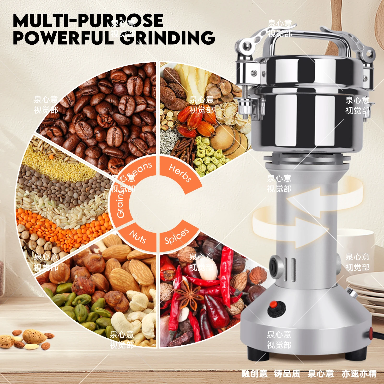 150G Electric Coffee Grinder Spice Grinder Electric Grains Mill Beans Nuts Spices Grain Herbal Powder Mixer Dry Food Grinder