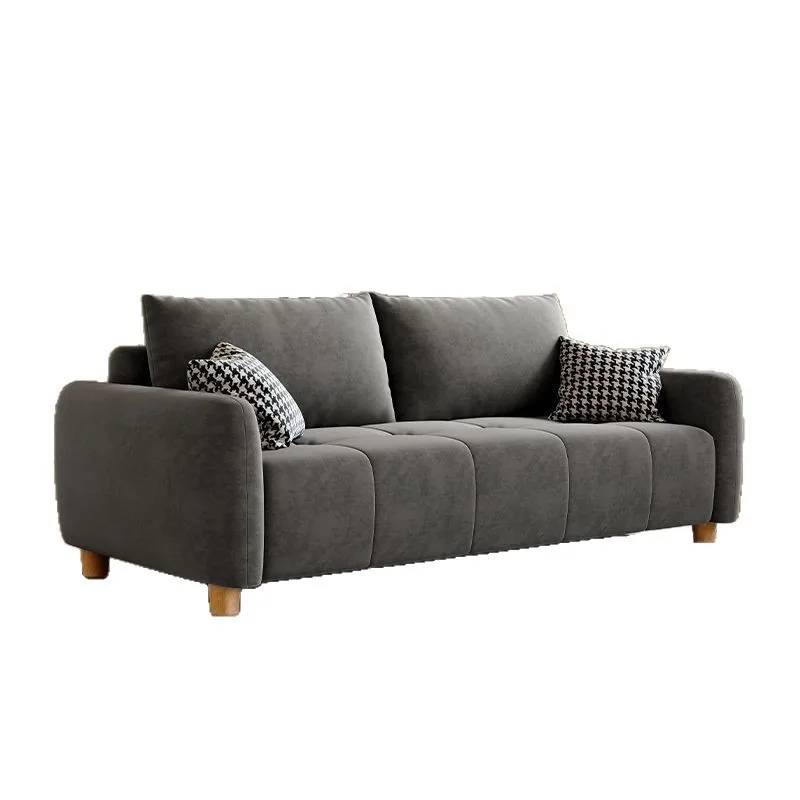 

Popular cream sofa small apartment, zebra prince furniture, small apartment cheap rental room Internet celebrity double sofa